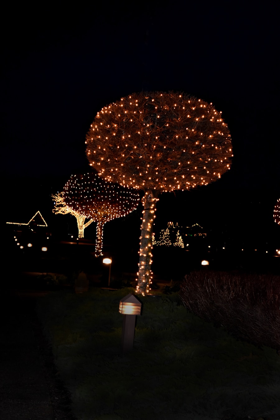 Photo "Firefly LED chandelier in the garden"